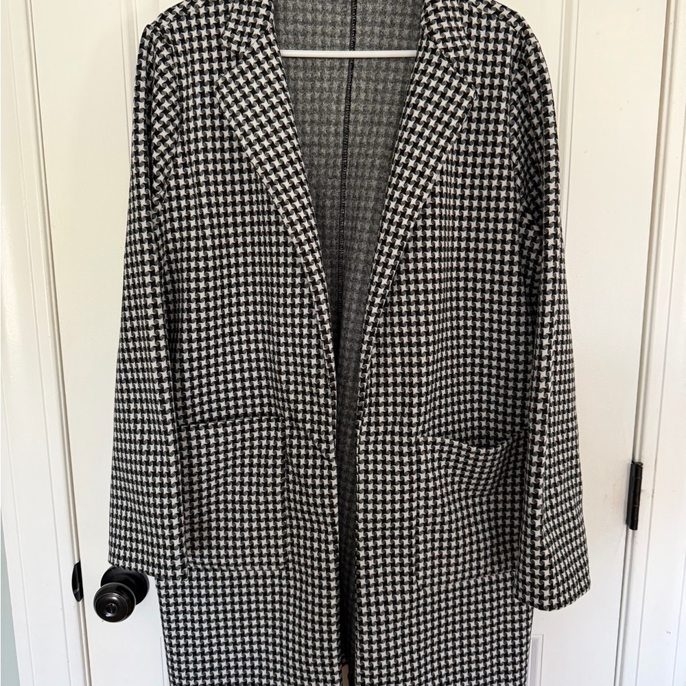 Shinestar Black and White Trench Coat